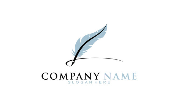 Feather Pen Vector Logo