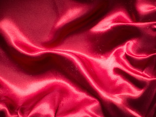 Creative idea for background. silk red fabric