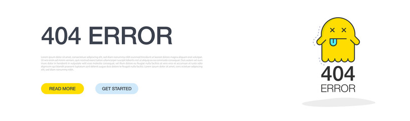 404 ERROR BANNER CONCEPT