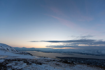 Sonnenuntergang am Fjord