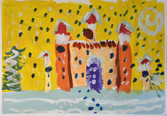 child's drawing of a castle