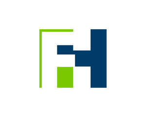 Initial Letter FH Logo Template Design
