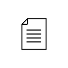 document icon. Page icon. File icon symbol vector