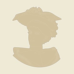 Elegant vintage terracotta retro bas-relief. Vector illustration