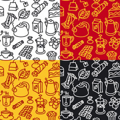 tea seamless patterns