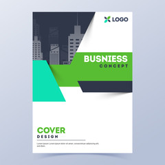 Cover page or brochure template layout for business concept.