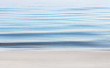 Abstract Seascape Motion Blurred Background Of Summer Beach - 248853379