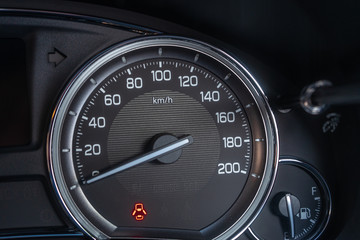Fototapeta premium car dashboard and door alert light.