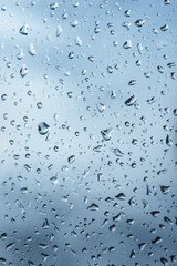 Drops on the glass background