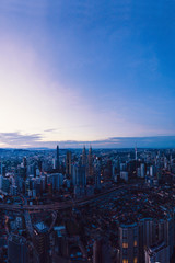 Fototapeta na wymiar Vertical View of Kuala Lumpur During Sunrise 