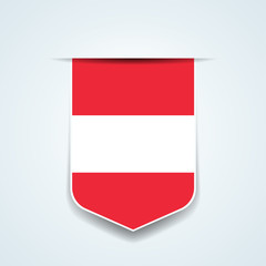 Austria tag shielt label illustration
