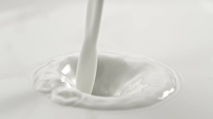 Pouring fresh milk in super slow motion, shooted with high speed cinema camera at 1000fps, 4K.