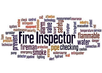 Fire Inspector word cloud concept 2