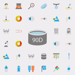 eye lens illustration icon. optometry icons universal set for web and mobile