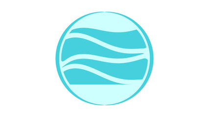 Sea icon vector design. Waves logo