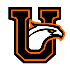 Letter U with eagle head. Great for sports logotypes and team mascots. 