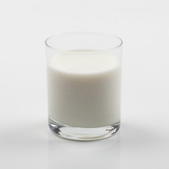 Glass of milk. Milk diet.