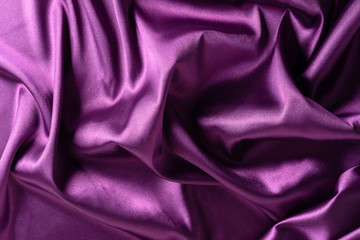 Texture, background. template. Silk fabric Violet, Violet silk drapery