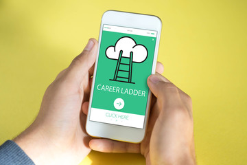 CAREER LADDER CONCEPT ON SCREEN