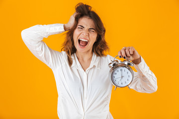 Portrait of an upset disappointed young woman