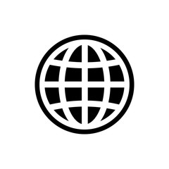 Fototapeta premium Web, globe icon symbol vector