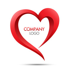 Heart logo vector icon symbol 
