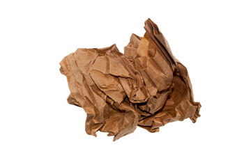 crumpled paper isolated on white background
