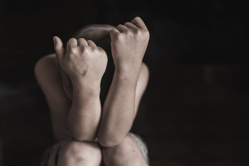 Stop abusing violence, Children violence and abused concept