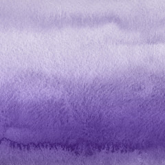 Violet ink and watercolor textures on white paper background. Paint leaks and ombre effects. Hand painted abstract image.