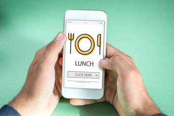 LUNCH CONCEPT ON SCREEN
