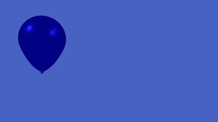  blue balloon on blue background