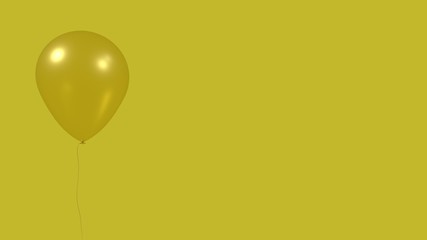  yellow monochrome composition: balloon on the background