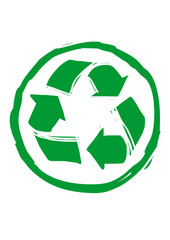 Recycle sign isolated on white background