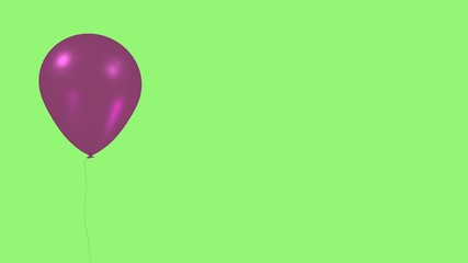  purple balloon on the green background