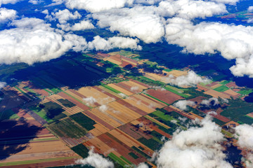 Aerial view of Batiscan area with fall color