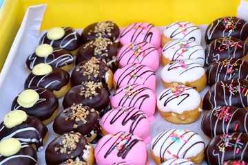 Sweet donuts at street food