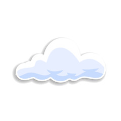 3d clouds flat illustration sticker icon. Elements of Clouds in color icons. Simple icon for websites, web design, mobile app, info graphics