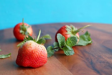 fresh ripe red strawberry