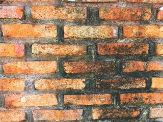Close up, The old bricks wall background or texture