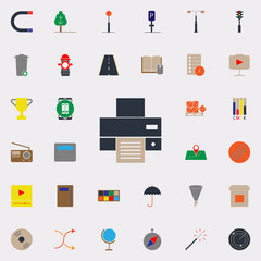 colored printer icon. Web icons universal set for web and mobile