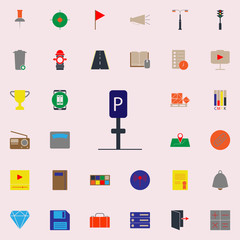 colored parking place icon. Web icons universal set for web and mobile