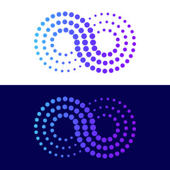 Modern Abstract Halftone Dots Logo