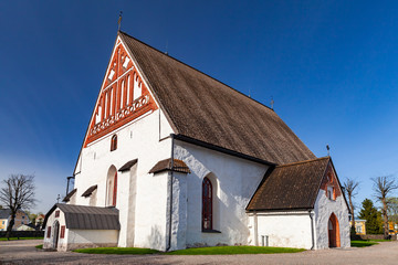 Fototapeta na wymiar Finland, Porvoo cathedral facade