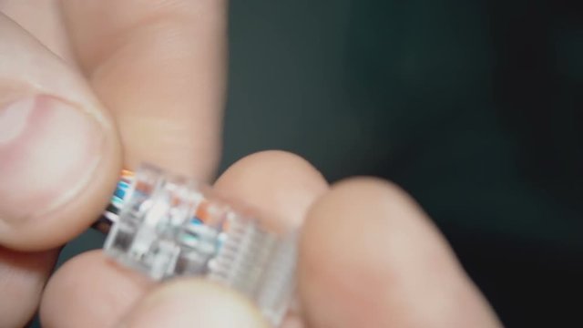 Preparation of wires for compression of the TIA/EIA-568 connector