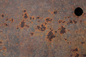 Old rustic metal sheet closeup, grunge texture