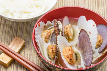 帆立の味噌汁