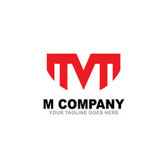 M letter logo design vector template
