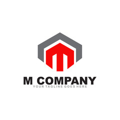 M letter logo design vector template