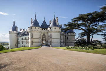 Fototapeta na wymiar Entry of the Chaumont Fairytale castle. Loire valley, France