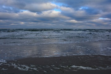 stormy clouds over the sea